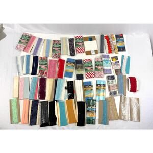 VTG Large MIX Rick Rack Trim Bias Tape Lace Seam Binding Assorted Colors 55+